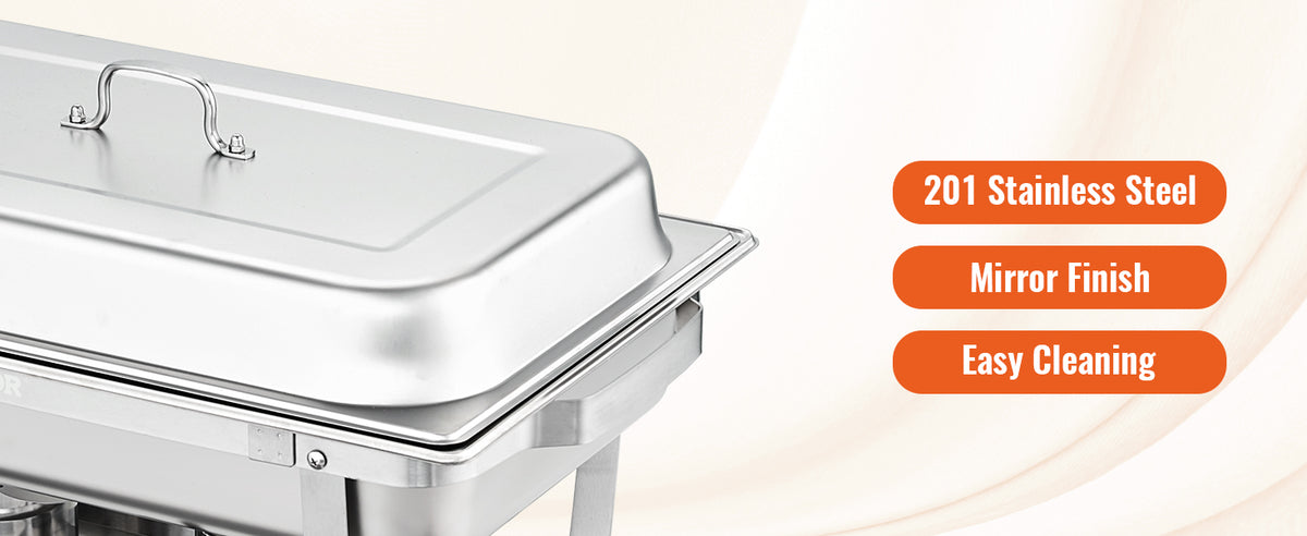 Succebuy 8qt Rectangle Chafing Dish 2/4/6 Packs W/