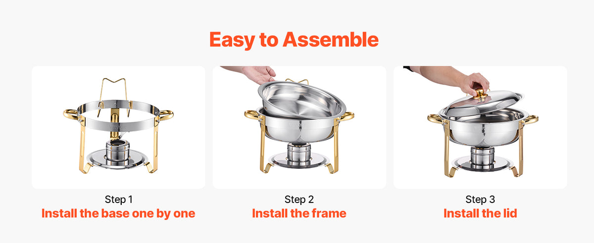 Succebuy Qt Pack Chafing Dish Buffet Stainless Steel