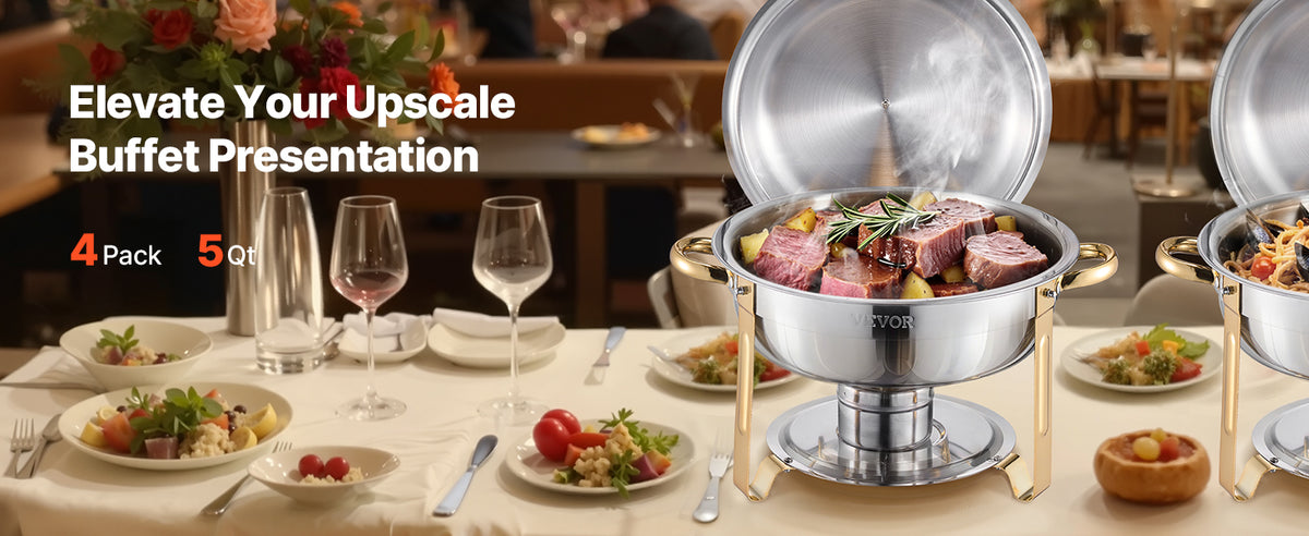 Succebuy Qt Pack Chafing Dish Buffet Stainless Steel