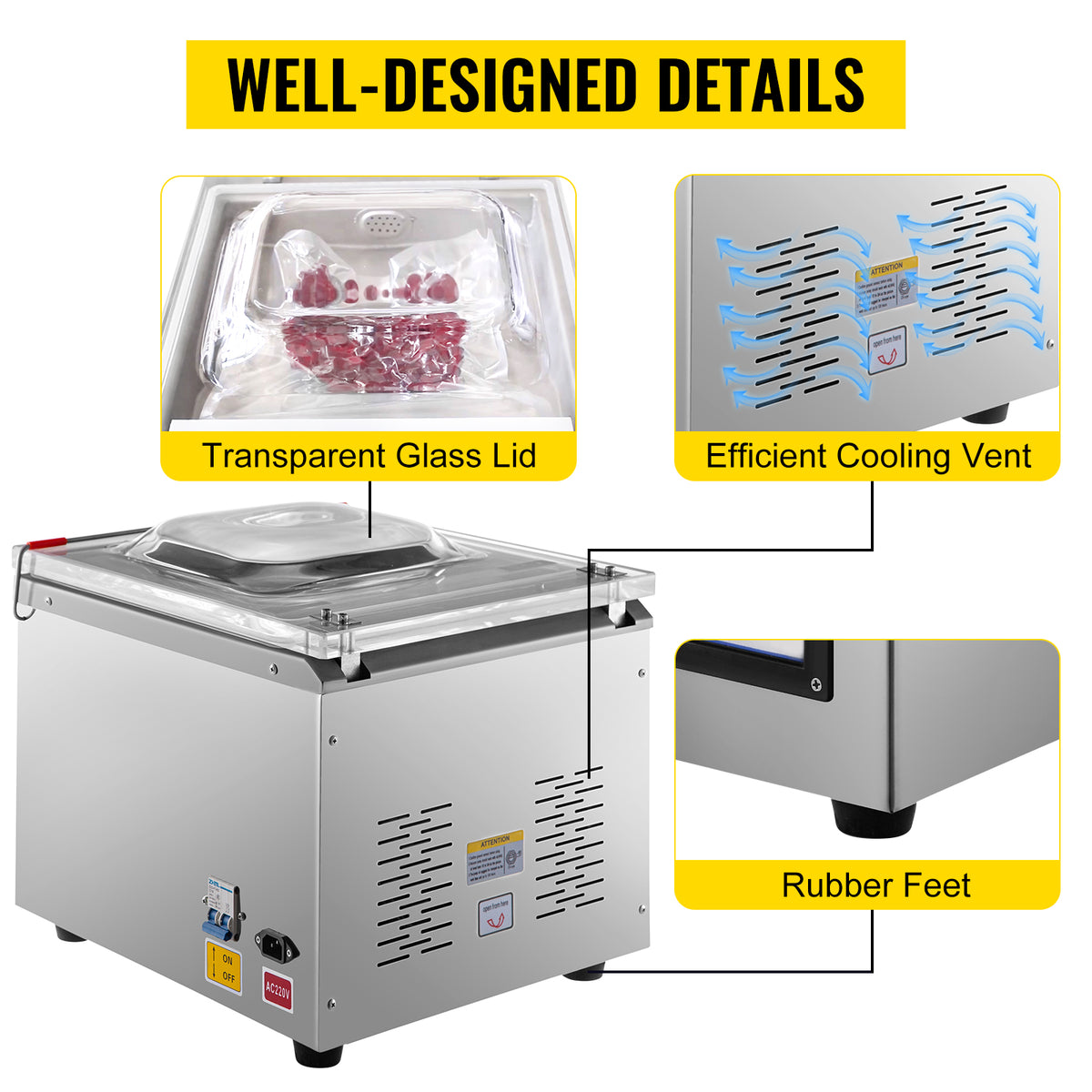 Succebuy Dz-260c Chamber Vacuum Sealer Food Packing Sealing