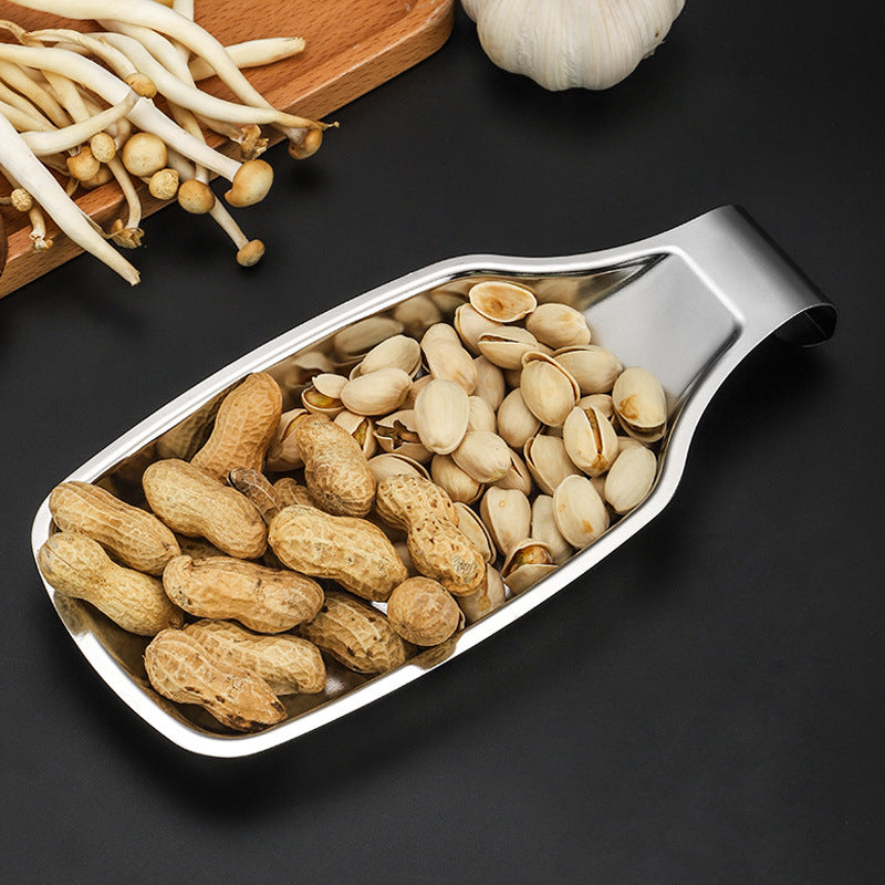 1pc Stainless Steel Spoon Rest Utensil Holder Tray