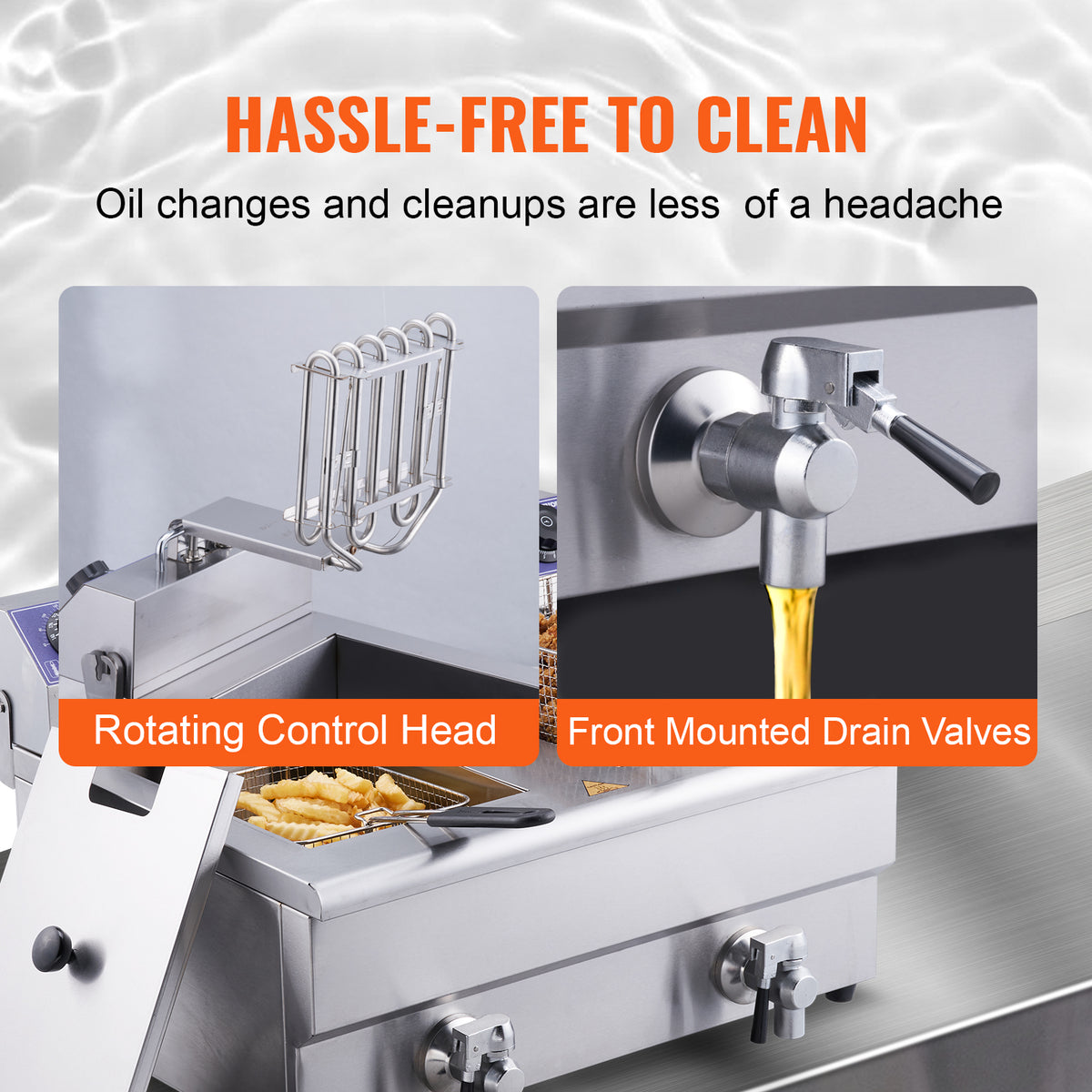 Succebuy 12l Electric Deep Fryer W/Dual Removable Tanks