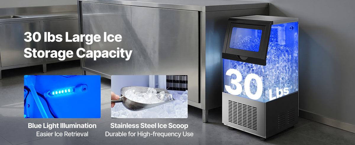 Succebuy Commercial Ice Maker Machine 120/150 Lbs/24h 30