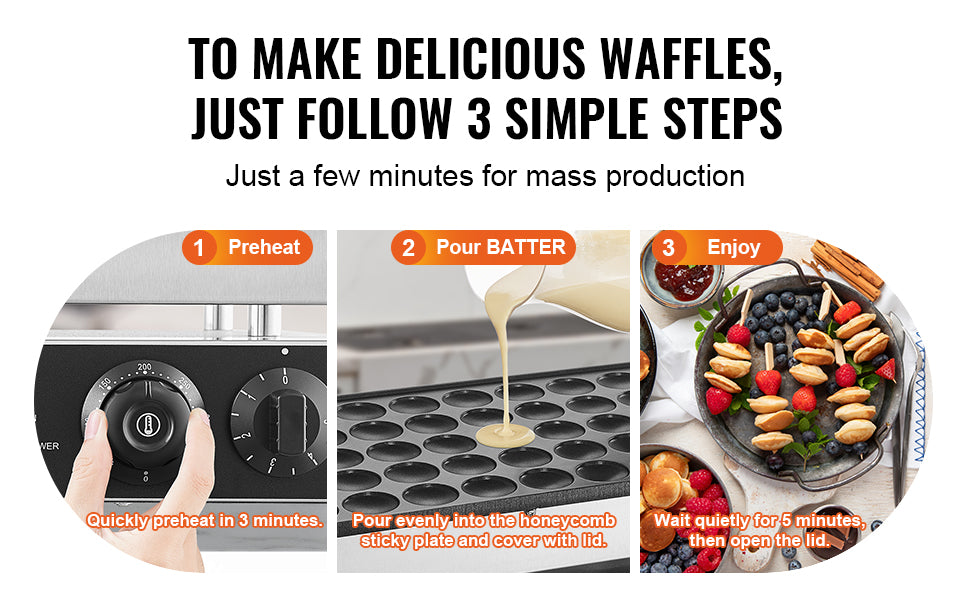 Succebuy 50pcs Mini Dutch Pancake Maker Dorayaki Baker