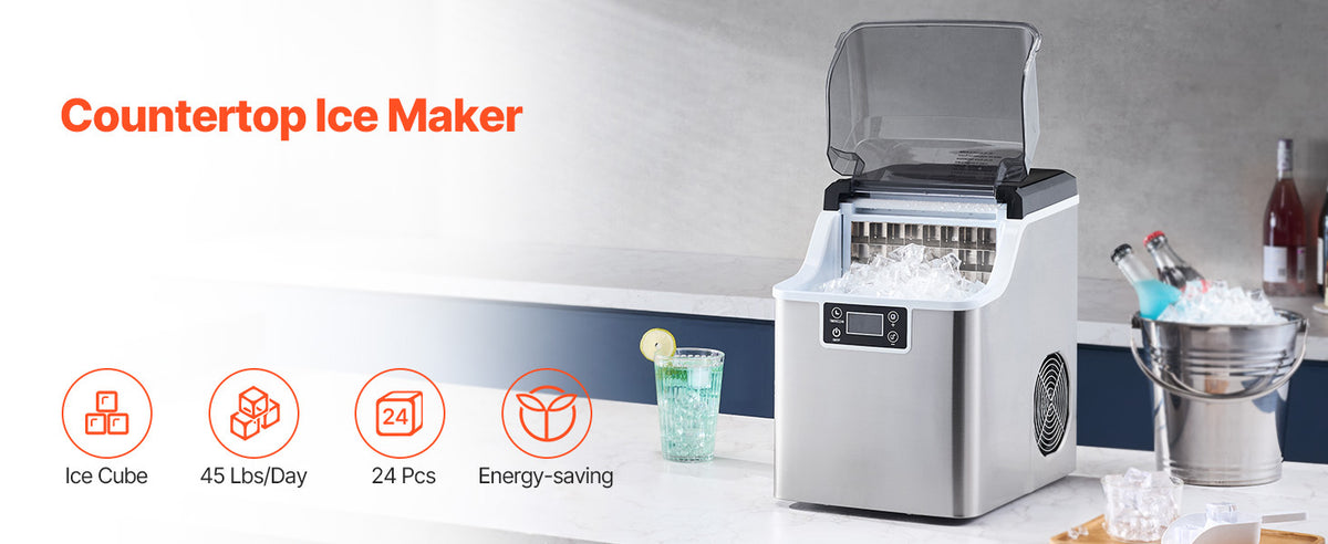 Succebuy Countertop Ice Maker 24/32 Cubes Ready In