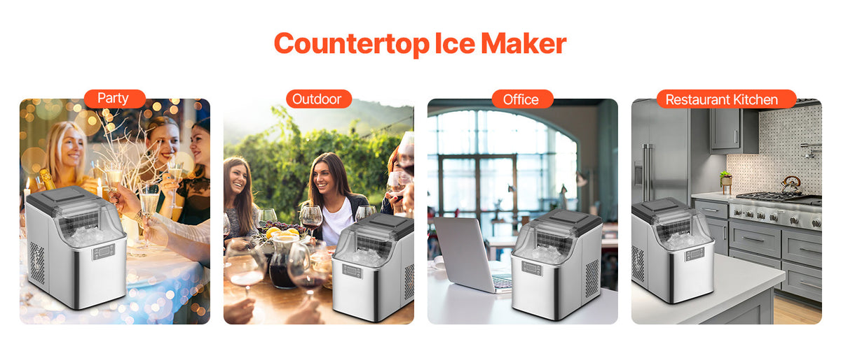 Succebuy Countertop Ice Maker 24/32 Cubes Ready In