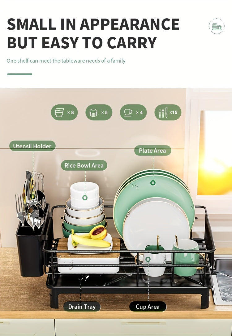Rustproof Dish Drying Rack Countertop Dish Rack Dish