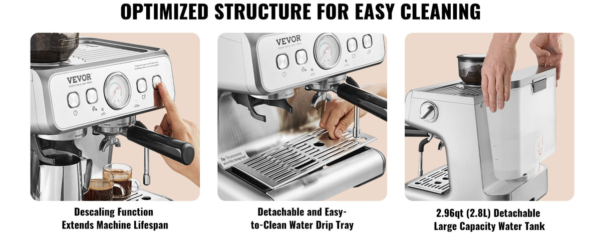 Succebuy Espresso Machine Grinder 15 Bar Semi-Automatic Espresso
