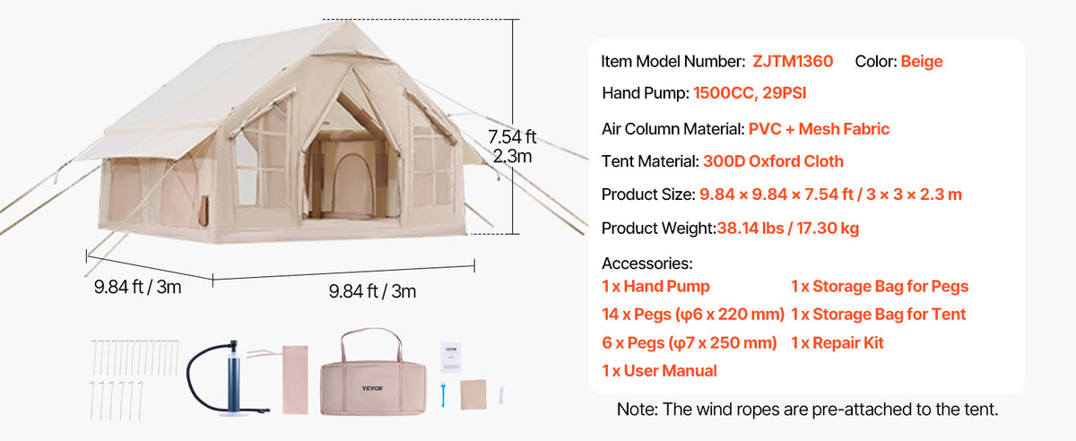 Succebuy Inflatable Tents Camp Easy Setup Blow Up