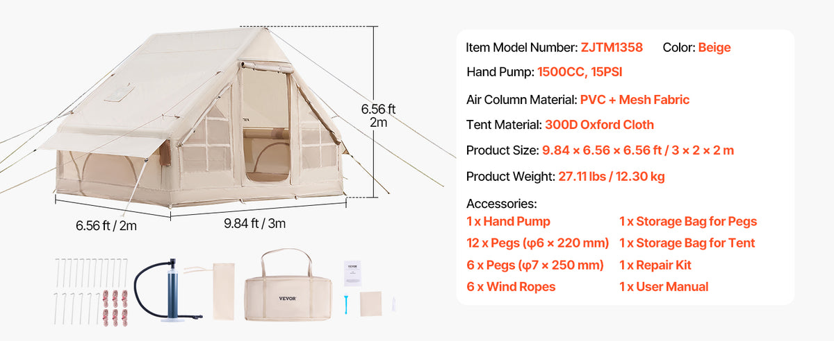 Succebuy Inflatable Tents Camp Easy Setup Blow Up
