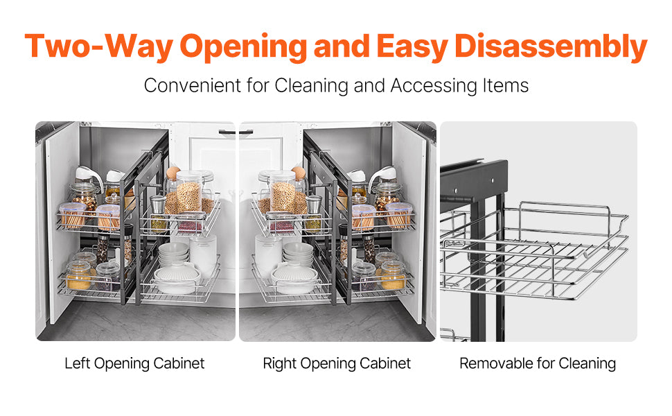 Vevor 2/3tier Opening Blind Corner Pull Out Organizer