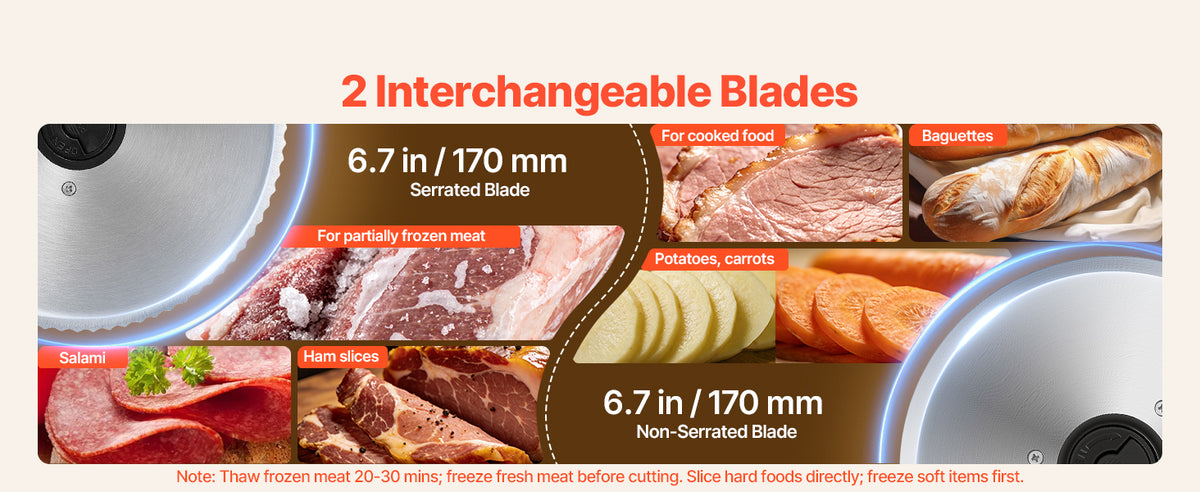 Succebuy 7-10 Inch Meat Slicer Electric Deli Slicer