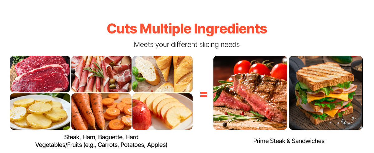 Succebuy 7-10 Inch Meat Slicer Electric Deli Slicer