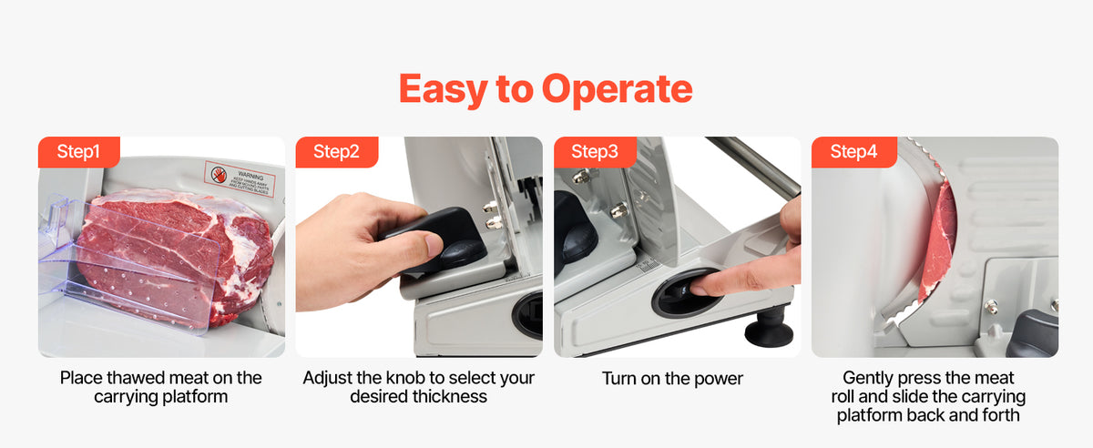 Succebuy 7-10 Inch Meat Slicer Electric Deli Slicer