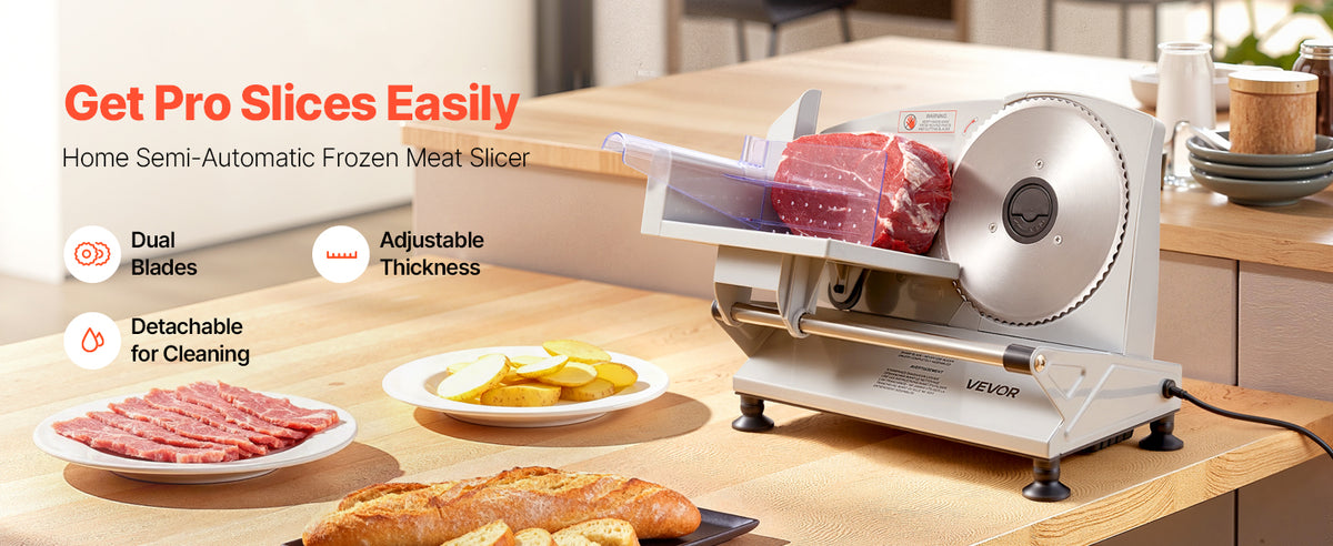 Succebuy 7-10 Inch Meat Slicer Electric Deli Slicer