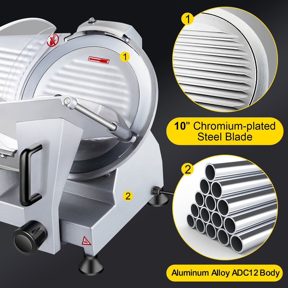 Succebuy Commercial Meat Slicer Electric Deli Food Slicer