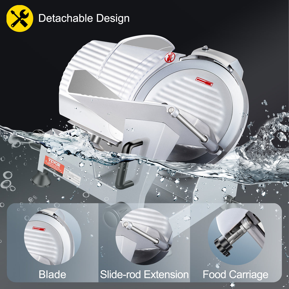 Succebuy Commercial Meat Slicer Electric Deli Food Slicer