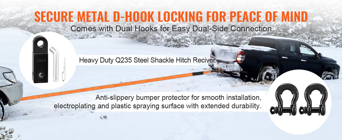 Succebuy Off-Road Winch Recovery Kit 30000lbs Tow Straps