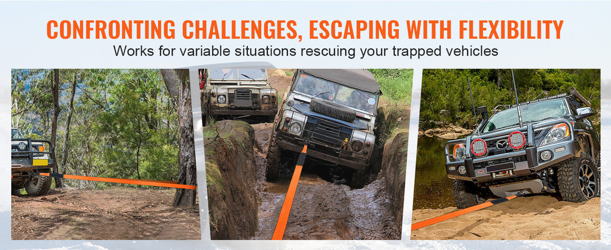 Succebuy Off-Road Winch Recovery Kit 30000lbs Tow Straps