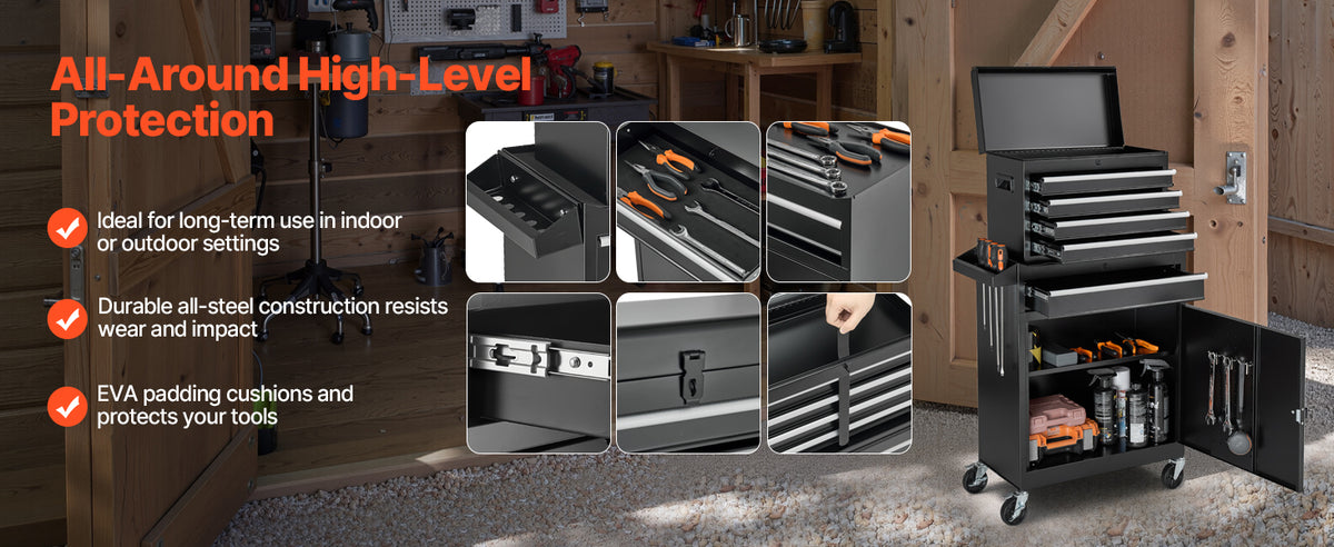 Succebuy Rolling Chest Drawers Cabinet Organizer Detachable Top
