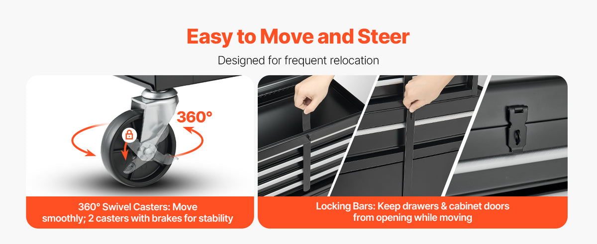 Succebuy Rolling Chest Drawers Cabinet Organizer Detachable Top