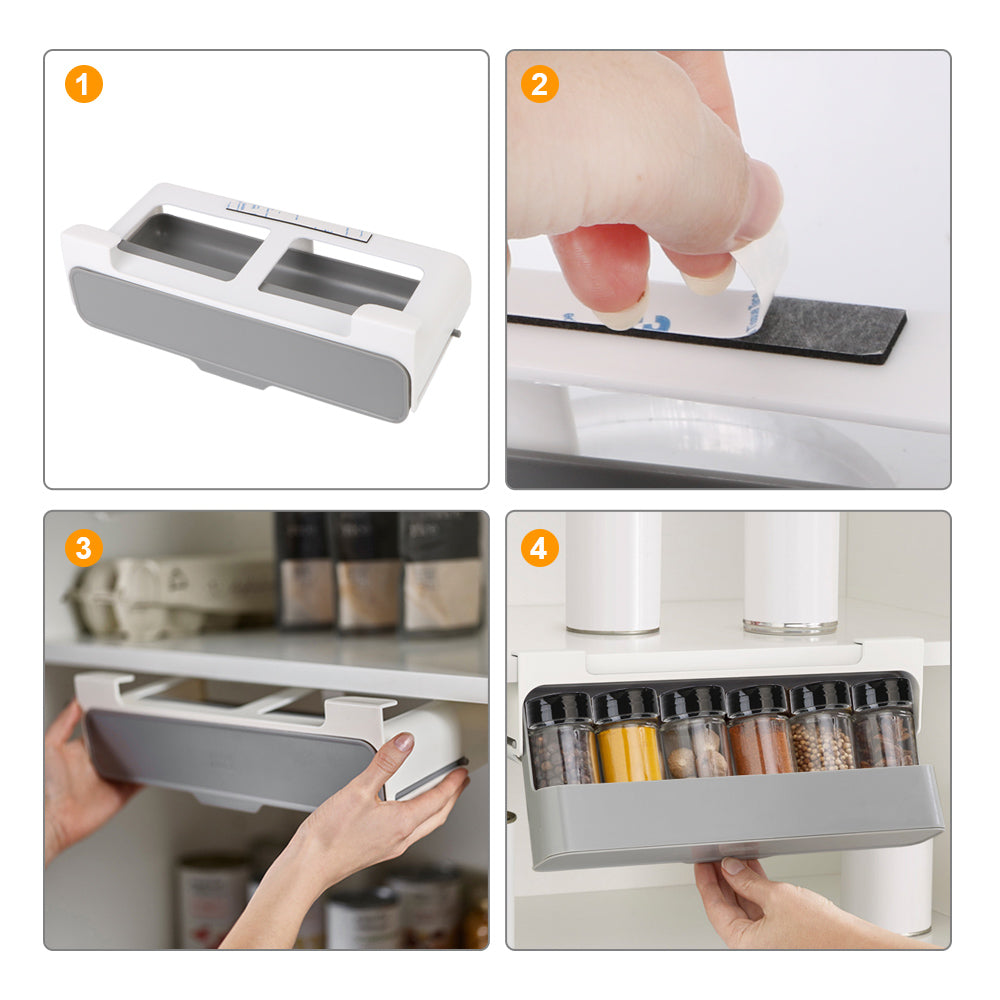 Spice Bottle Storage Rack Supplies Storage Under Desk