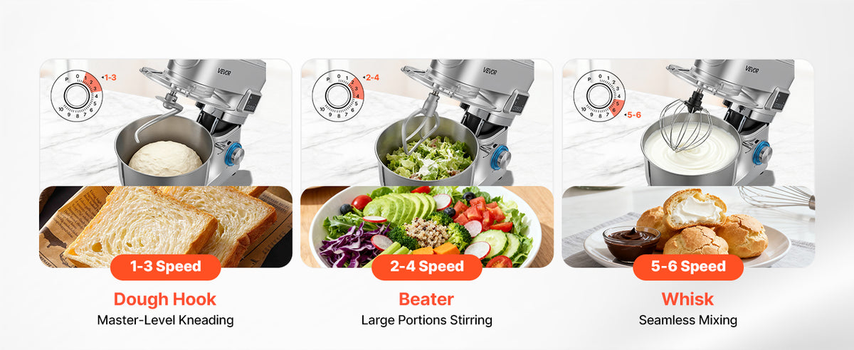 Succebuy 7/6/7 8l Stand Mixe Electric Mixer 1500w