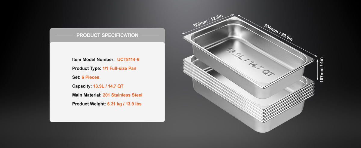Succebuybuffet Chafing Dishes 5l-20l Gastronorm Pans Steam Table