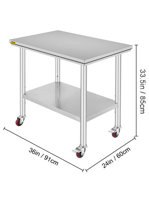 Succebuy Stainless Steel Prep Table Caster Wheels &