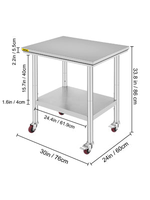 Succebuy Stainless Steel Prep Table Caster Wheels &