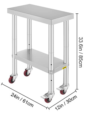 Succebuy Stainless Steel Prep Table Caster Wheels &