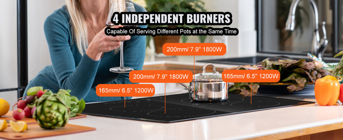 Succebuy 2/4/5 Burners Built-In Induction Stove Top 12/24/30in