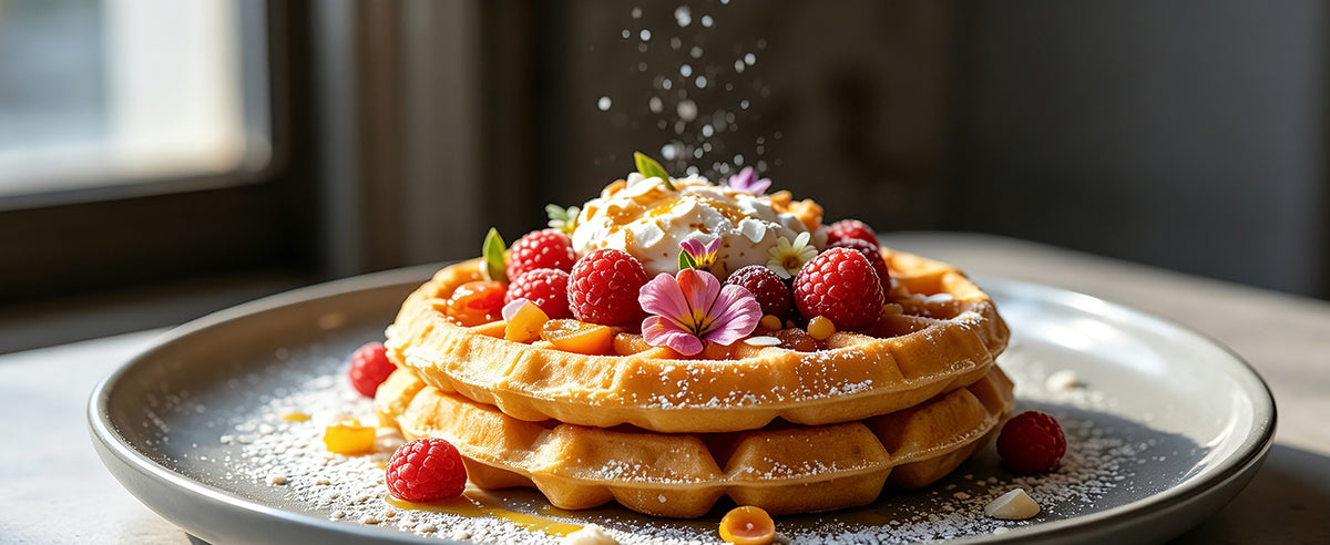 Succebuy Electric Waffle Maker Stainless Steel Round Waffle