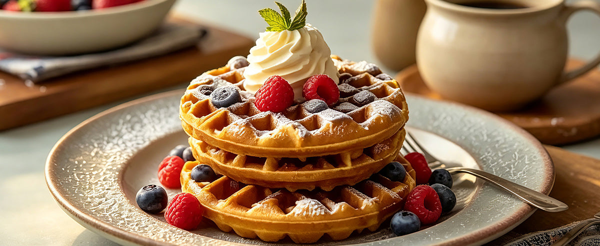 Succebuy Electric Waffle Maker Stainless Steel Round Waffle